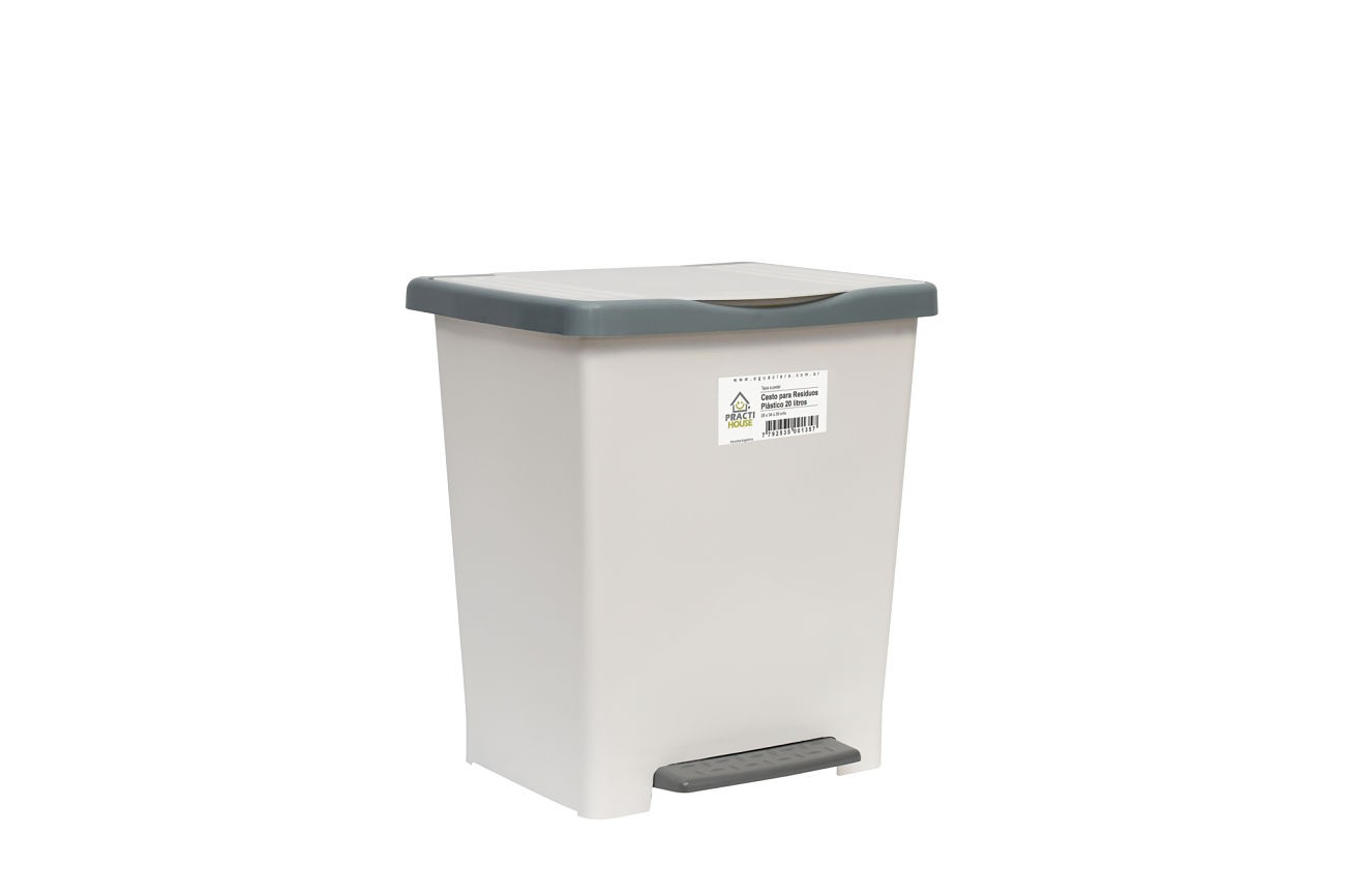 Cesto 20lts Tapa a pedal - Agua Clara