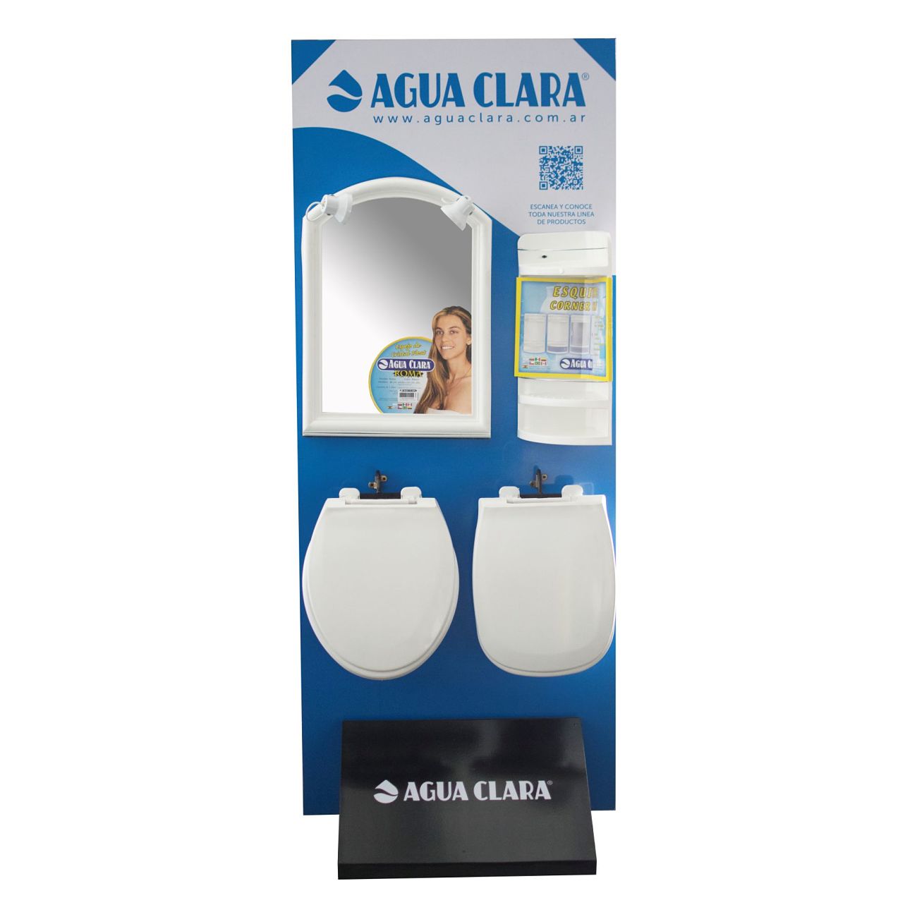 Exhibidor 2 de frente_opt Exhibidor 2 caras | Agua Clara