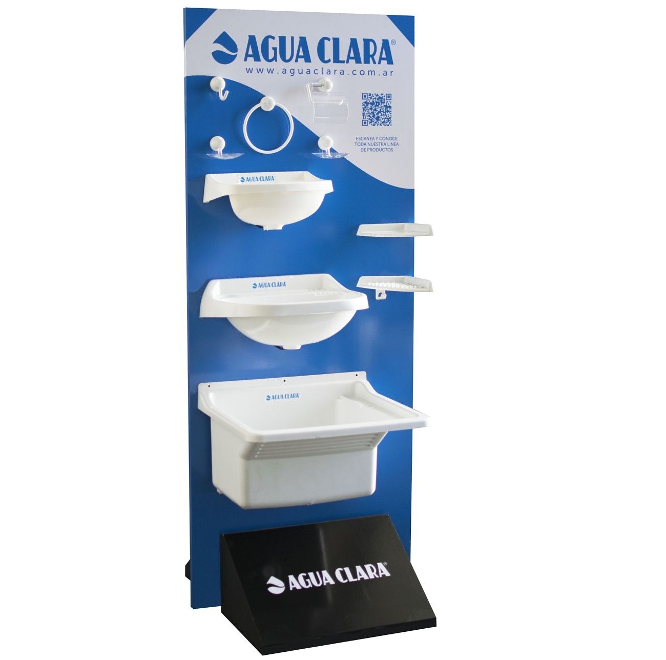 Exhibidor 1 cara | Agua Clara