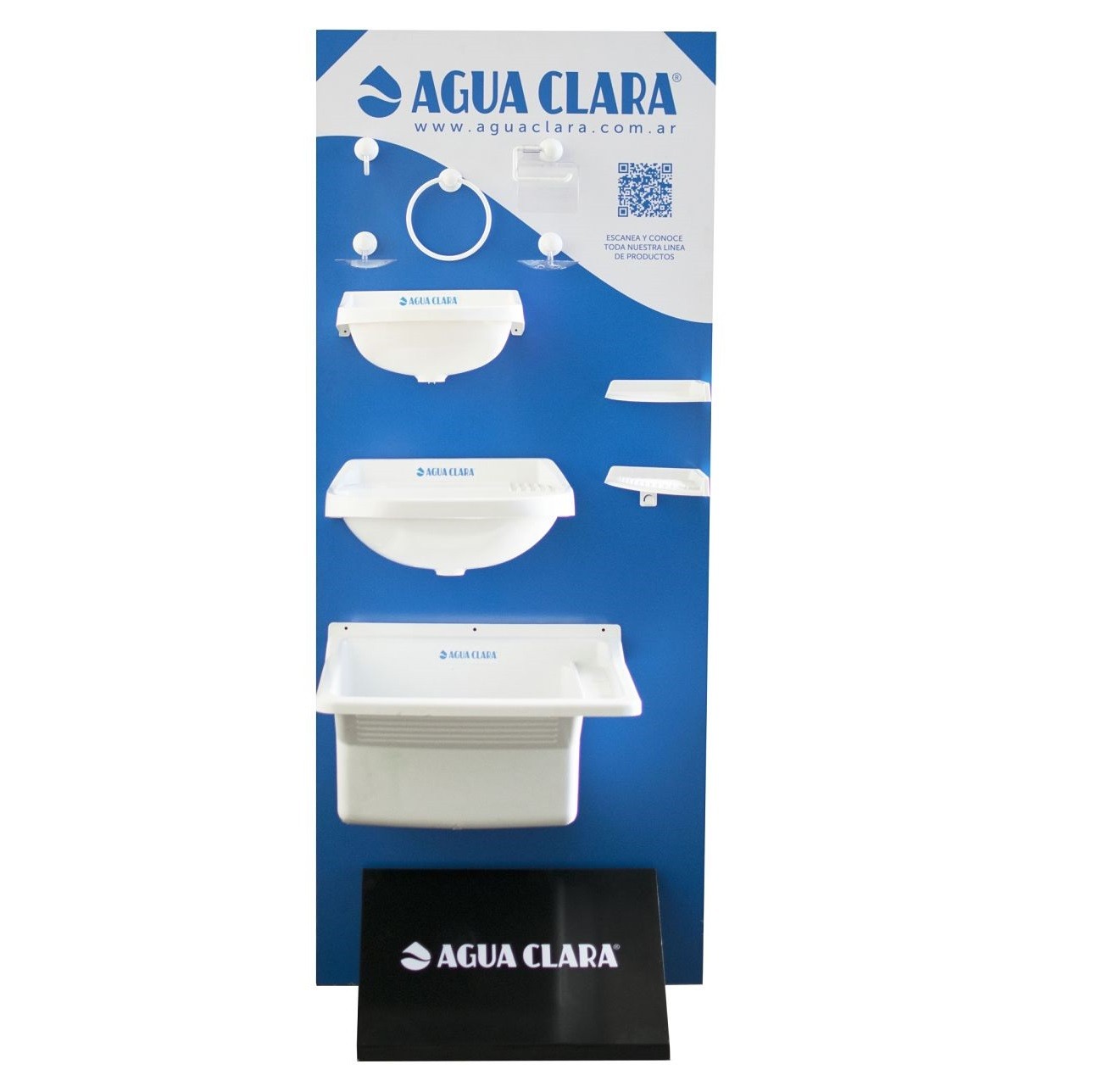 Exhibidor 1 cara | Agua Clara