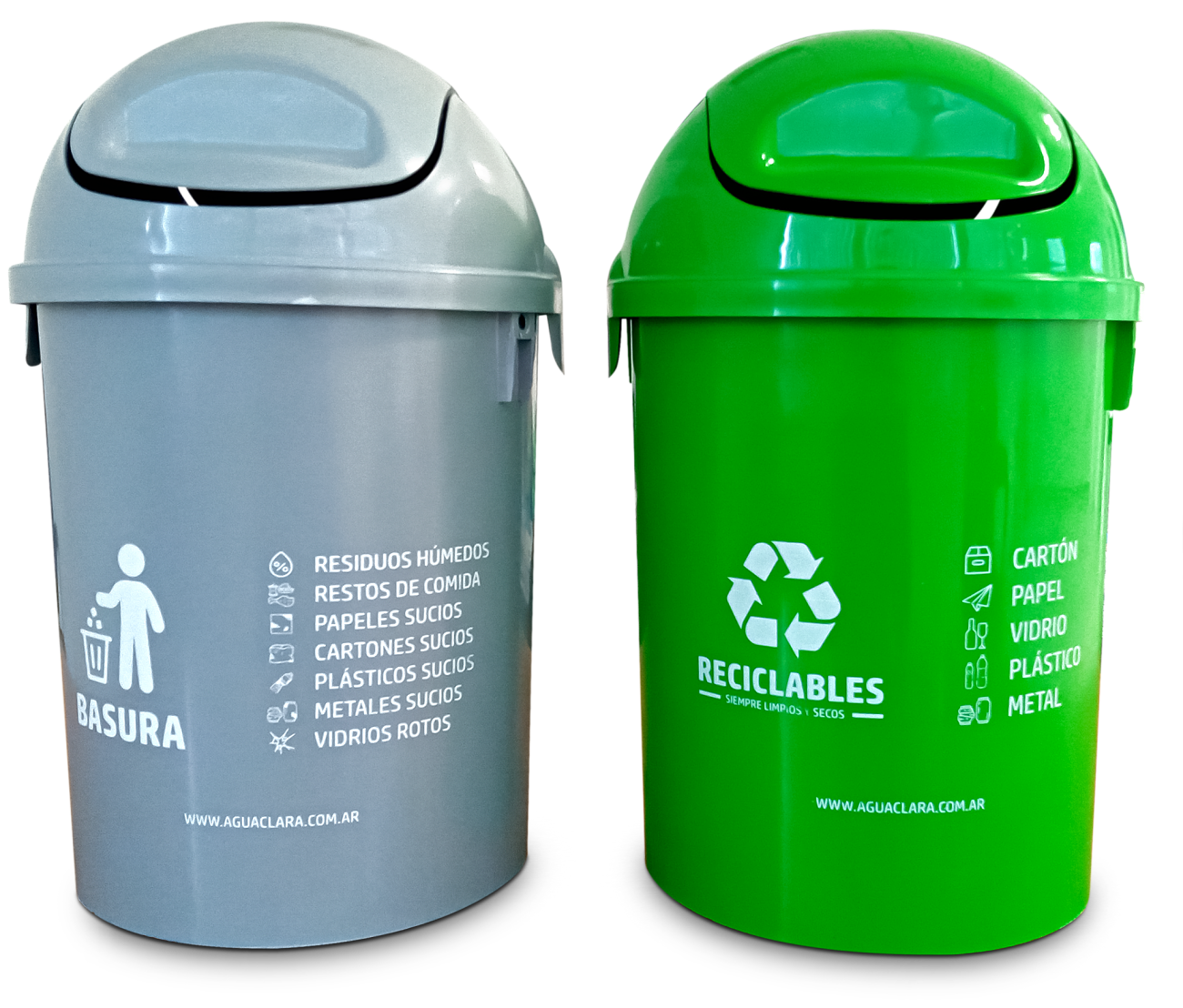 Cesto 10 lts tapa vaivén con serigrafía(4)_opt Cesto 10 lts tapa vaivén con serigrafía | Agua Clara